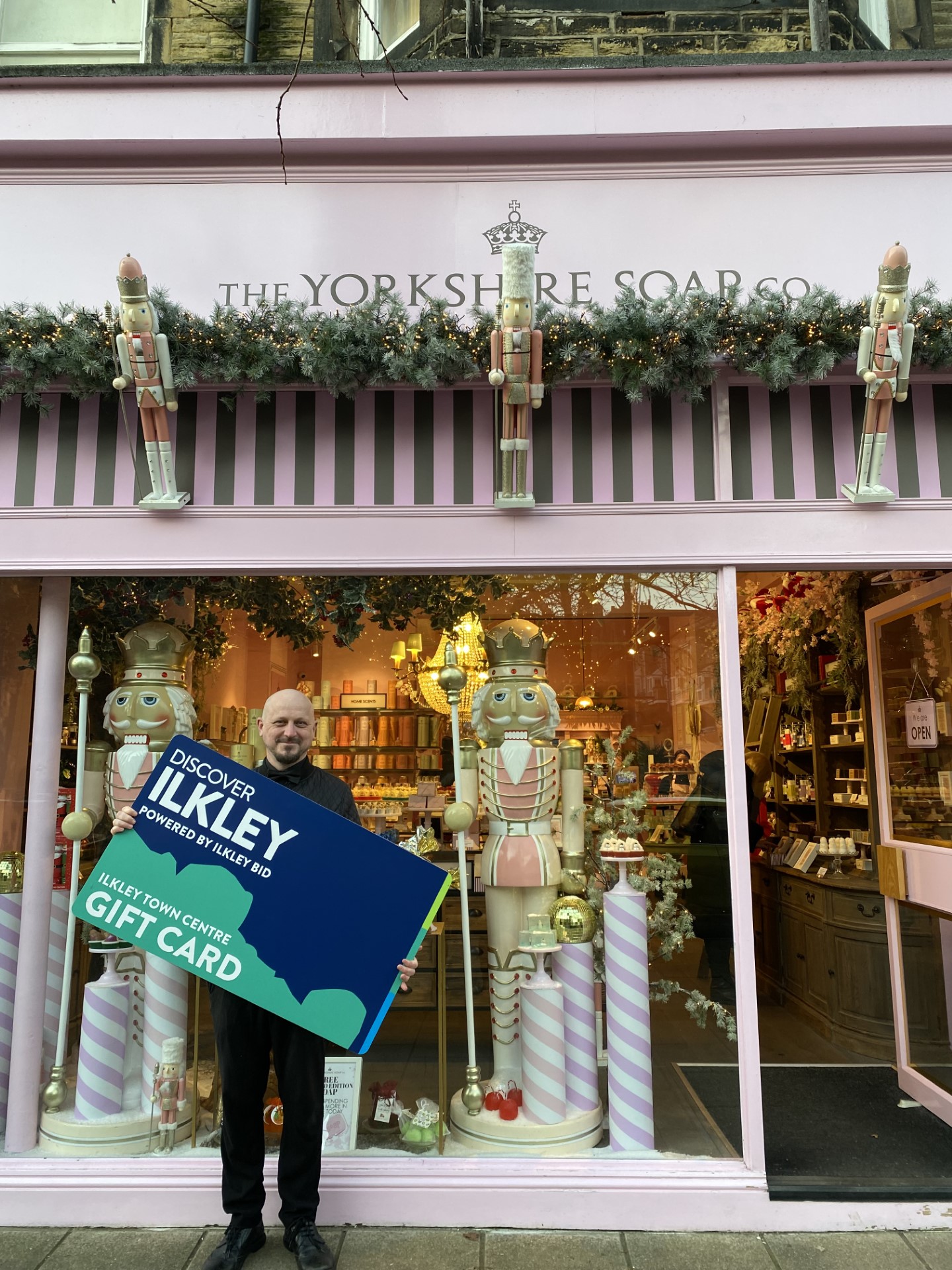 Store Manager Nathan Kane from the Yorkshire Soap Company.